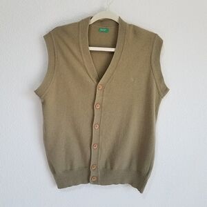 United Colors of Benetton Vintage Men's Wool Sweater Vest